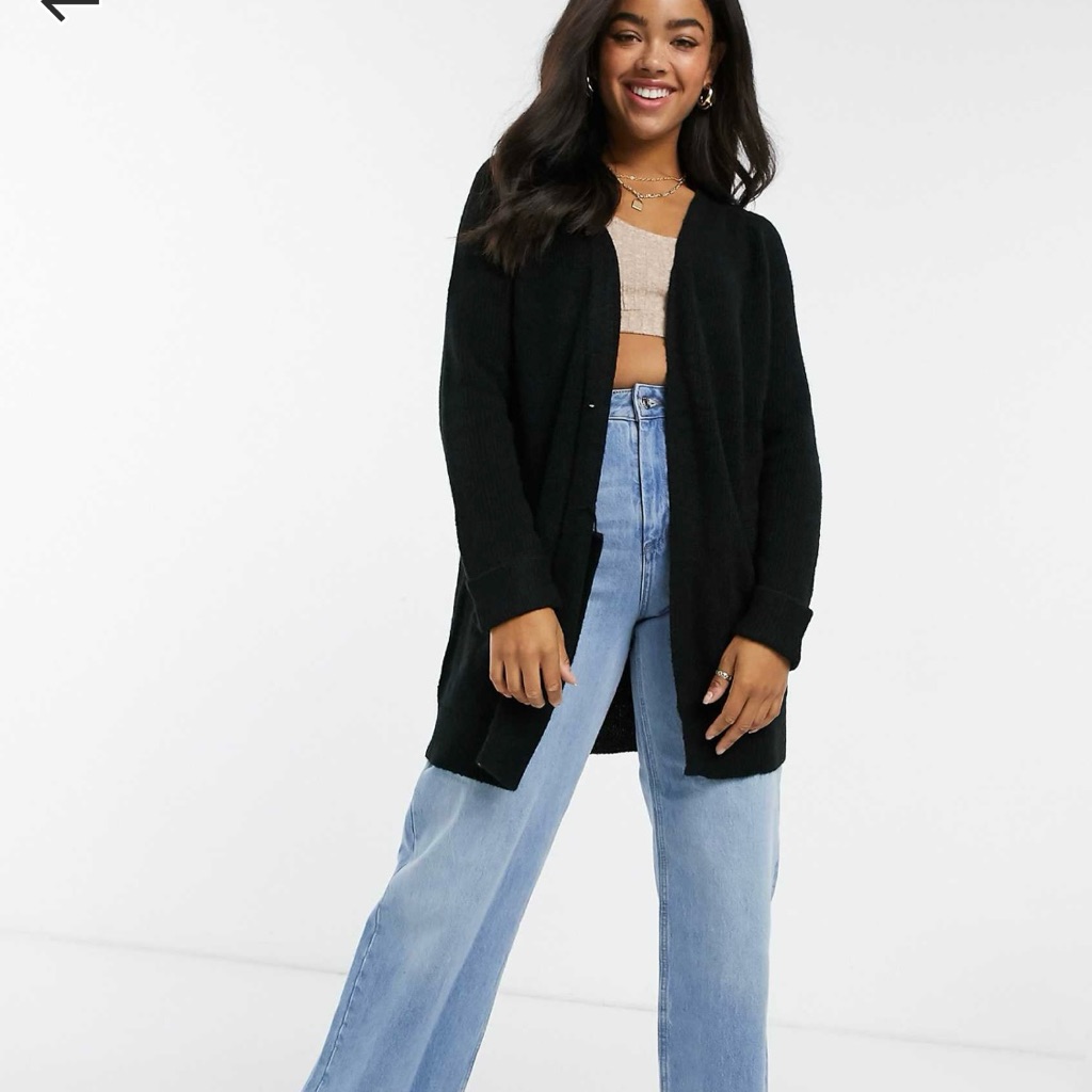 Asos Black Longline Cardigan